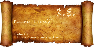 Kalauz Enikő névjegykártya