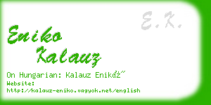 eniko kalauz business card